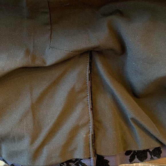 OLD NAVY CROPPED BLAZER NAVY BLACK VELVET FLORAL - Picture 13 of 13